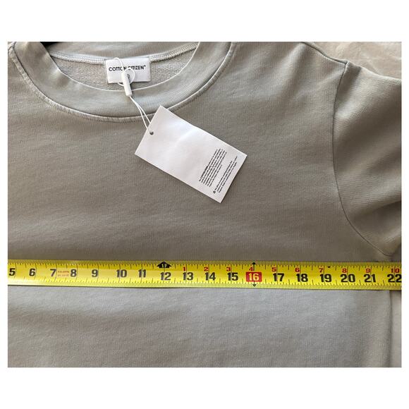 Cotton Citizen Milan French Terry Crewneck –Sand Sz S 100% Cotton Made USA NWT - Picture 8 of 13